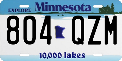 MN license plate 804QZM