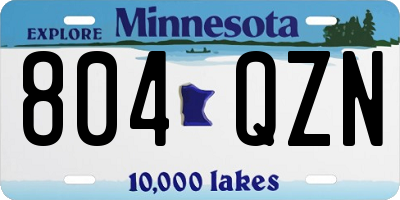 MN license plate 804QZN
