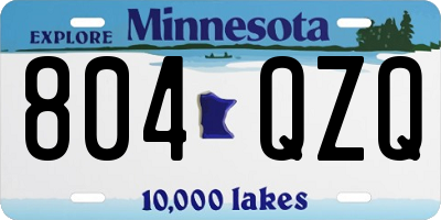 MN license plate 804QZQ