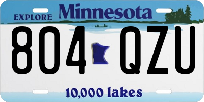 MN license plate 804QZU