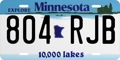 MN license plate 804RJB