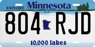 MN license plate 804RJD