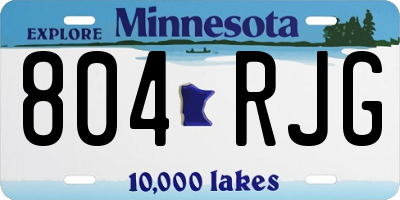 MN license plate 804RJG
