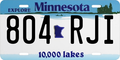 MN license plate 804RJI
