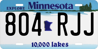 MN license plate 804RJJ