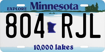 MN license plate 804RJL