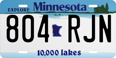 MN license plate 804RJN