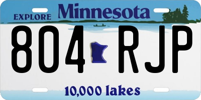 MN license plate 804RJP