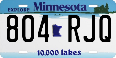 MN license plate 804RJQ