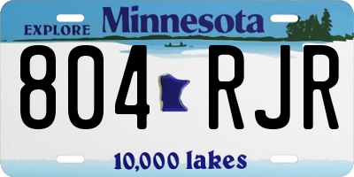 MN license plate 804RJR