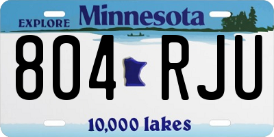 MN license plate 804RJU