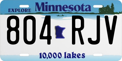 MN license plate 804RJV