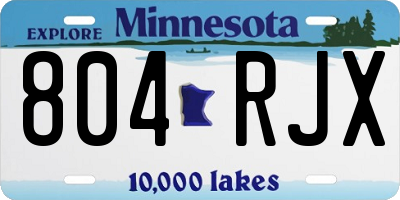 MN license plate 804RJX