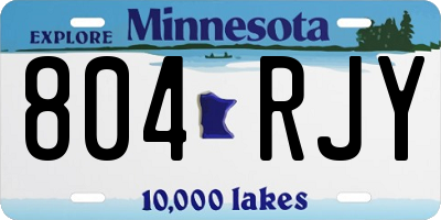 MN license plate 804RJY