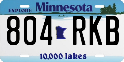 MN license plate 804RKB