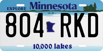 MN license plate 804RKD