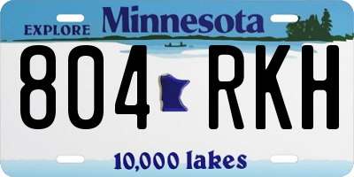 MN license plate 804RKH