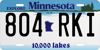 MN license plate 804RKI