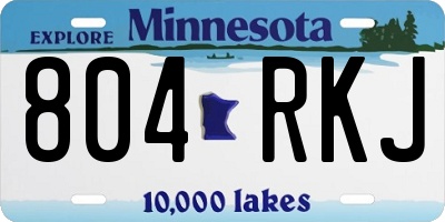 MN license plate 804RKJ