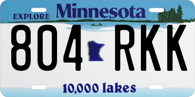 MN license plate 804RKK