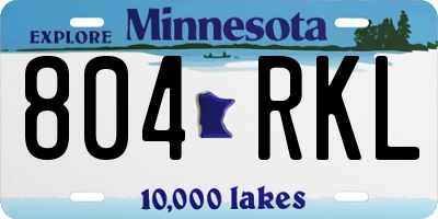 MN license plate 804RKL