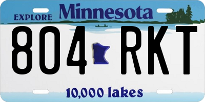 MN license plate 804RKT
