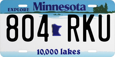 MN license plate 804RKU