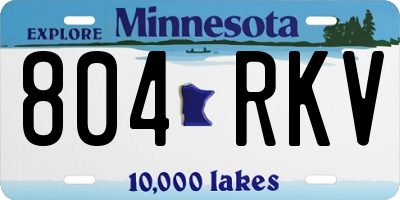 MN license plate 804RKV