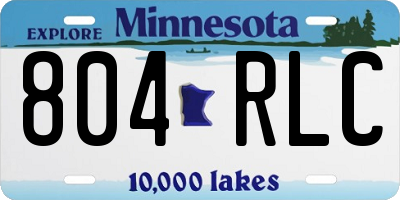 MN license plate 804RLC