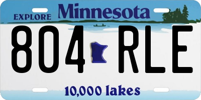 MN license plate 804RLE