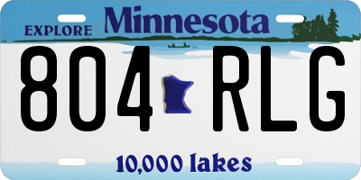 MN license plate 804RLG