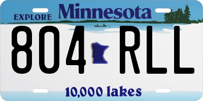 MN license plate 804RLL
