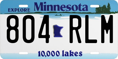 MN license plate 804RLM