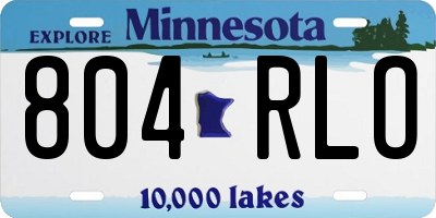 MN license plate 804RLO