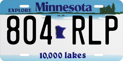 MN license plate 804RLP