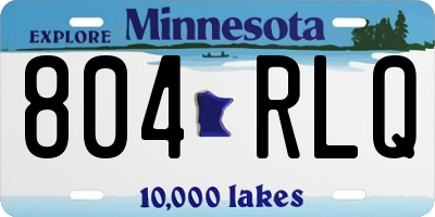 MN license plate 804RLQ
