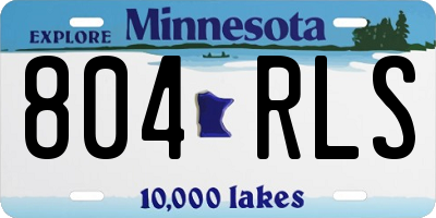 MN license plate 804RLS