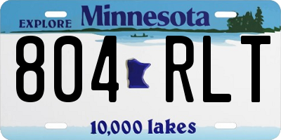 MN license plate 804RLT