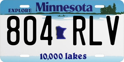 MN license plate 804RLV