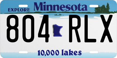 MN license plate 804RLX