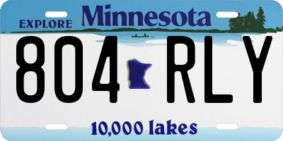 MN license plate 804RLY
