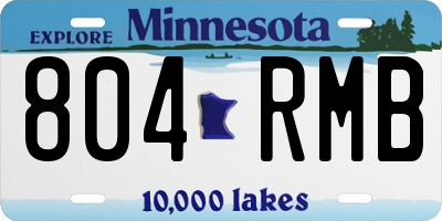 MN license plate 804RMB