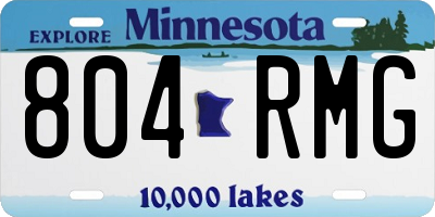 MN license plate 804RMG