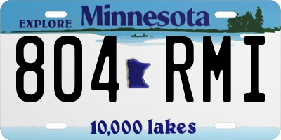 MN license plate 804RMI