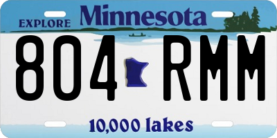MN license plate 804RMM