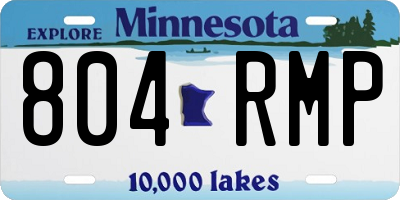 MN license plate 804RMP