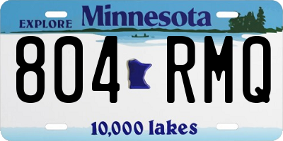 MN license plate 804RMQ