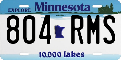 MN license plate 804RMS