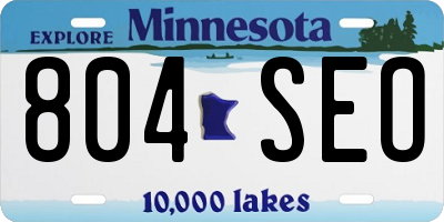 MN license plate 804SEO