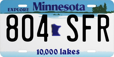 MN license plate 804SFR